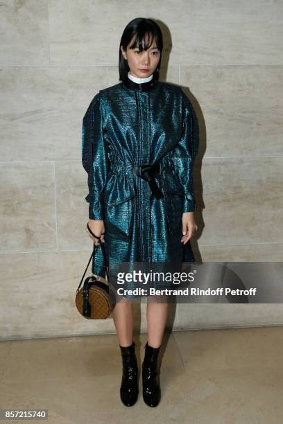 Actress Bae Doona attends the Louis Vuitton show as part of the Paris Fashion Week Womenswear Spring/Summer 2018 on October 3, 2017 in Paris, France.