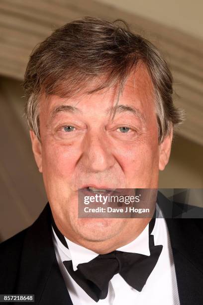 Stephen Fry attends the BFI Luminous Fundraising Gala at The Guildhall on October 3, 2017 in London, England.