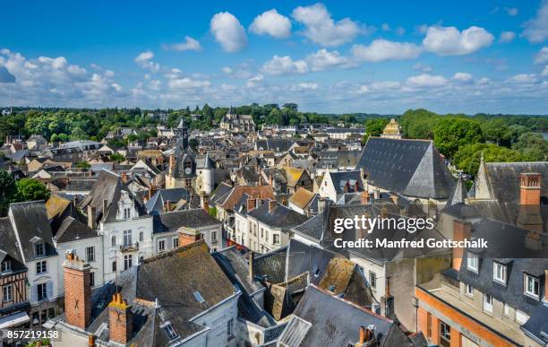 amboise from the castle battlements - indre et loire stock pictures, royalty-free photos & images