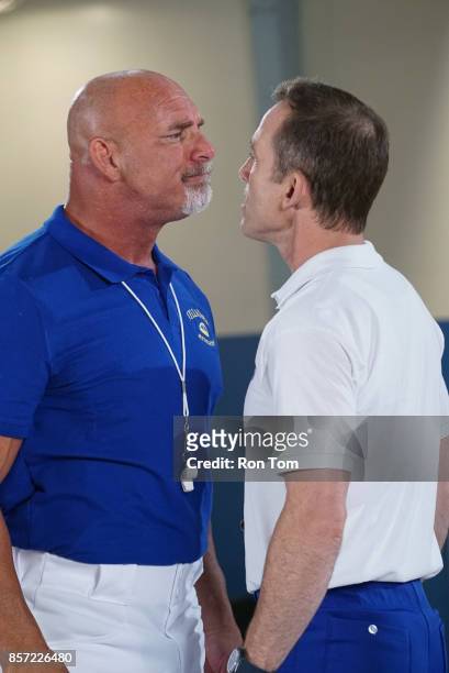 Goldberg On The Goldbergs" - Beverly confronts Coach Mellor who reveals his strained relationship with his own brother Coach Nick, so she intervenes...