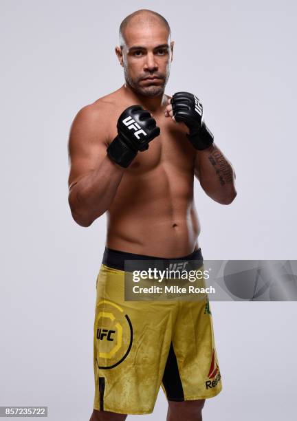 Thales Leites of Brazil poses for a portrait during a UFC photo session on October 5, 2017 in Las Vegas, Nevada.