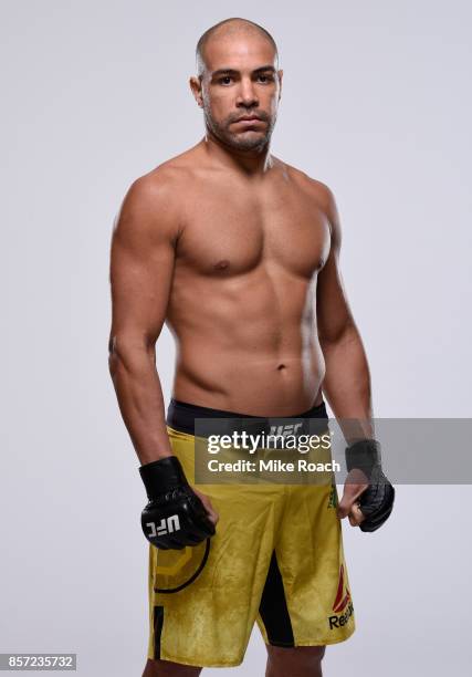 Thales Leites of Brazil poses for a portrait during a UFC photo session on October 5, 2017 in Las Vegas, Nevada.