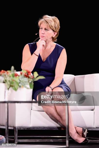 TheWrap, Sharon Waxman speaks onstage at TheWrap's 8th Annual TheGrill at Montage Beverly Hills on October 3, 2017 in Beverly Hills, California.