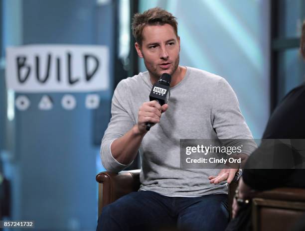 Build presents Justin Hartley discussing the show "This Is Us"at Build Studio on October 3, 2017 in New York City.