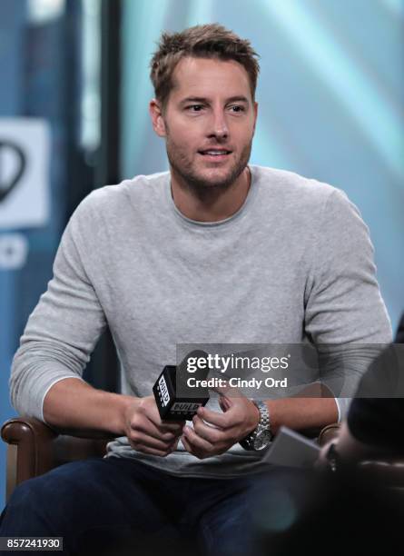 Build presents Justin Hartley discussing the show "This Is Us"at Build Studio on October 3, 2017 in New York City.