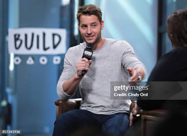 Build presents Justin Hartley discussing the show "This Is Us"at Build Studio on October 3, 2017 in New York City.