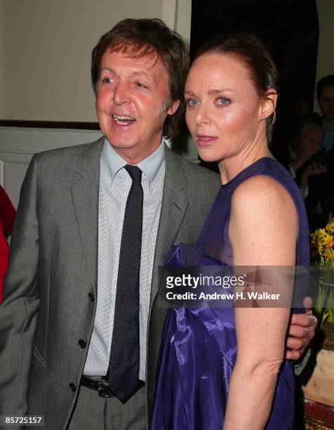 Musician Paul McCartney and fashion designer Stella McCartney attend the Natural Resources Defense Council's 11th Annual `Forces For Nature' Benefit...