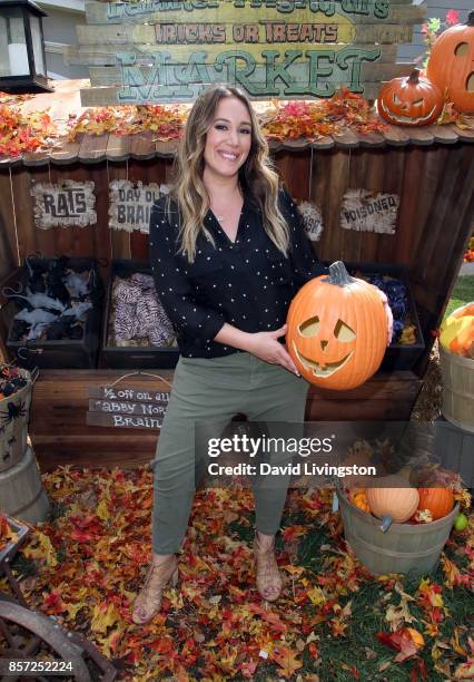 Actress Haylie Duff attends Hallmark's "Home & Family" at Universal Studios Hollywood on October 3, 2017 in Universal City, California.