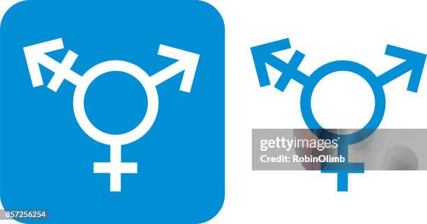 blue transgender icons - transgender awareness week stock illustrations