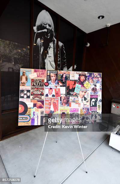 Tribute to musician Tom Petty is shown at Warner Bros. Records on October 3, 2017 in Burbank, California. Petty died on October 2, 2017 at the age of...