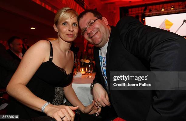 Elton and his wife Yvonne attend the Herbert Award 2009 Gala at the Elysee Hotel on March 30, 2009 in Hamburg, Germany.