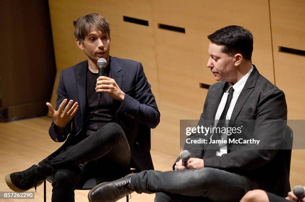 Sean Baker and Chris Bergoch attend the 55th New York Film Festival - NYFF Live - "The Florida Project" at Elinor Bunin Munroe Film Center on October...