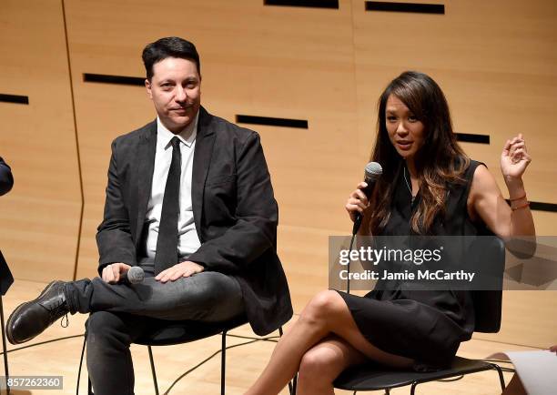 Chris Bergoch and Samantha Quan attend the 55th New York Film Festival - NYFF Live - "The Florida Project" at Elinor Bunin Munroe Film Center on...