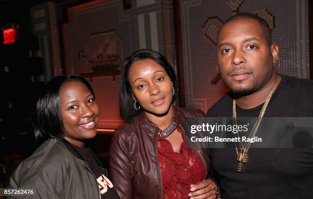 Guests attend the Keyshia Ka'Oir "A Toast To The Mane Event" in New York on October 3, 2017 in New York City.