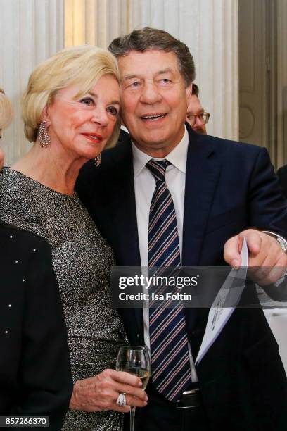 Liz Mohn and Otto Rehhagel during the Re-Opening of the Staatsoper Unter den Linden on October 3, 2017 in Berlin, Germany.