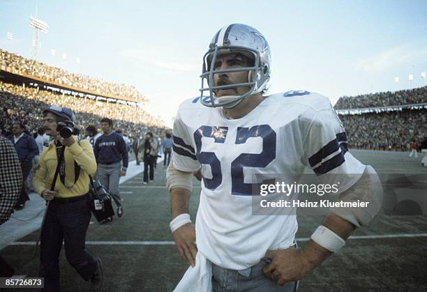 Superbowl X: Dallas Cowboys John Fitzgerald after game vs Pittsburgh Steelers. Miami, FL 1/18/1976 CREDIT: Heinz Kluetmeier