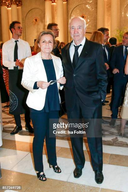 German actor Armin Mueller-Stahl and his wife Gabriele Scholz during the Re-Opening of the Staatsoper Unter den Linden on October 3, 2017 in Berlin,...
