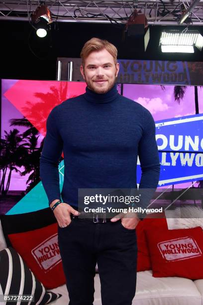 October 3: Kellan Lutz visits the Young Hollywood Studio on October 3, 2017 in Los Angeles, California.