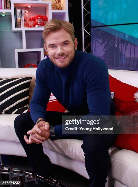 October 3: Kellan Lutz visits the Young Hollywood Studio on October 3, 2017 in Los Angeles, California.