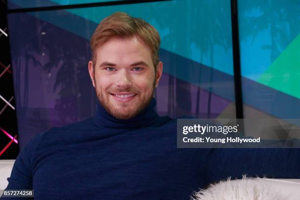 October 3: Kellan Lutz visits the Young Hollywood Studio on October 3, 2017 in Los Angeles, California.