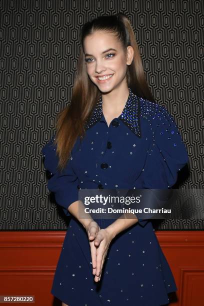 Barbara Palvin attends the Miu Miu aftershow party as part of the Paris Fashion Week Womenswear Spring/Summer 2018 at Boum Boum on October 3, 2017 in...