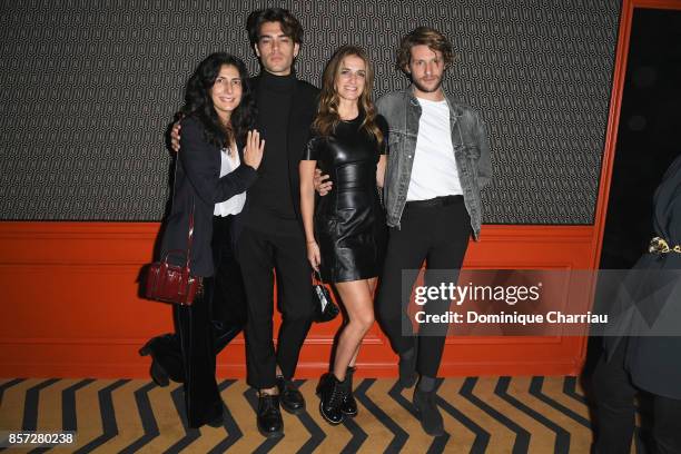 Guests attend the Miu Miu aftershow party as part of the Paris Fashion Week Womenswear Spring/Summer 2018 at Boum Boum on October 3, 2017 in Paris,...