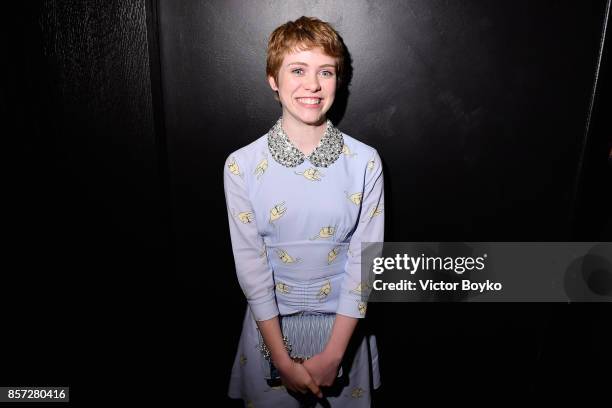 Sophia Lillis attends the Miu Miu aftershow party as part of the Paris Fashion Week Womenswear Spring/Summer 2018 at Boum Boum on October 3, 2017 in...