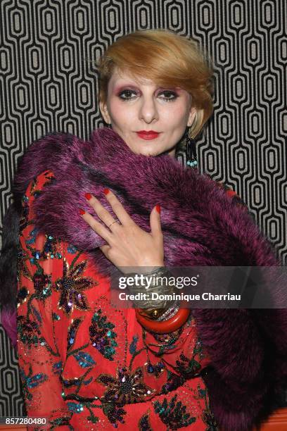 Catherine Baba attends the Miu Miu aftershow party as part of the Paris Fashion Week Womenswear Spring/Summer 2018 at Boum Boum on October 3, 2017 in...