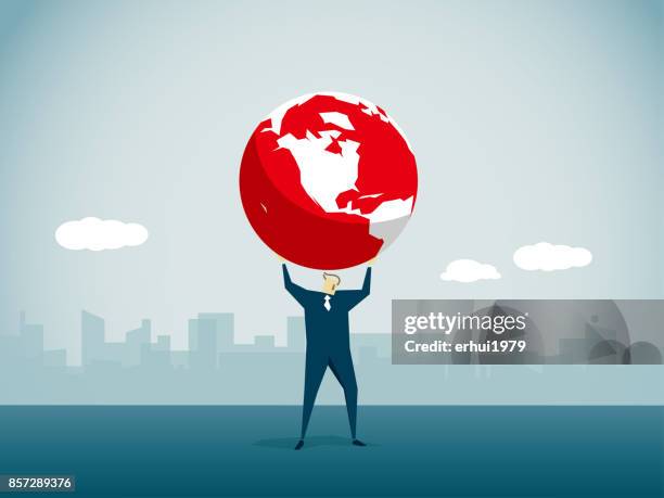 ilustraciones, imágenes clip art, dibujos animados e iconos de stock de negocio global - conquer the world cartoon
