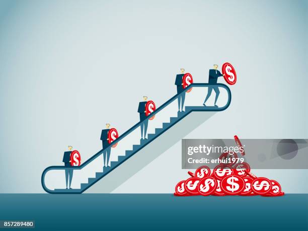 harvesting - escalators stock illustrations