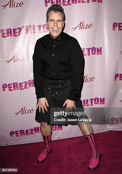 Perez Hilton attends his 31st birthday bash at the Viper Room on March 28, 2009 in West Hollywood, California.