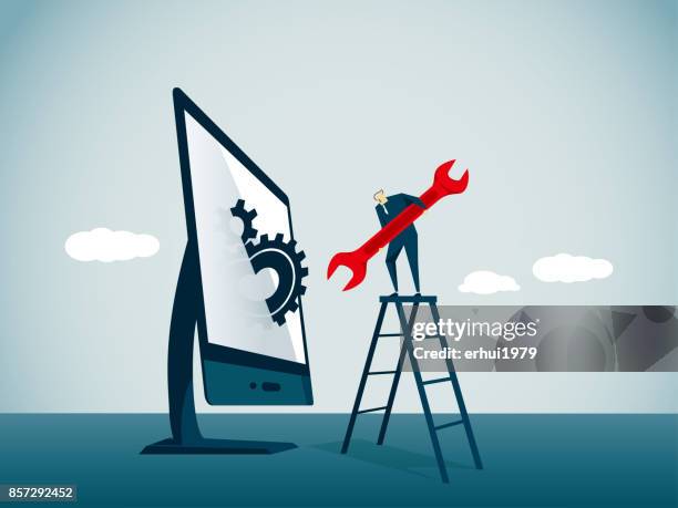 repairman - installing stock illustrations