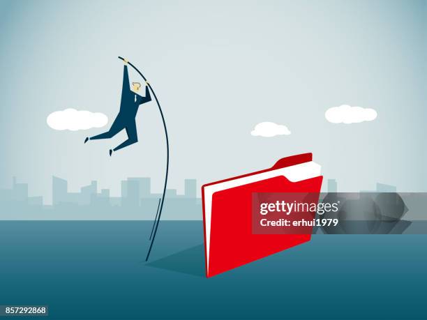 high jump - pole vault stock illustrations