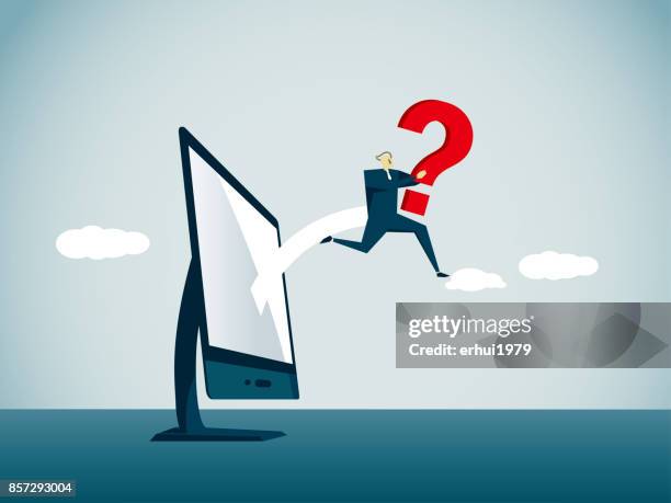 Question Mark Computer Screen Photos and Premium High Res Pictures ...