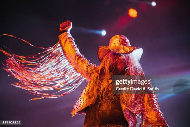 Rob Zombie performs at the Coca Cola Roxy on October 3, 2017 in Atlanta, Georgia.