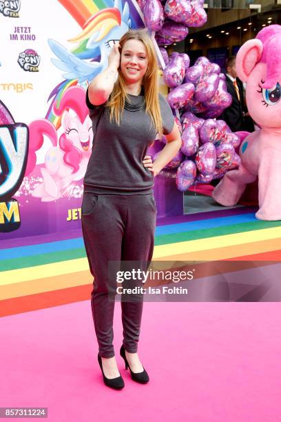 German actress Anne Wuensche attends the 'My little Pony' Premiere at Zoo Palast on October 3, 2017 in Berlin, Germany.