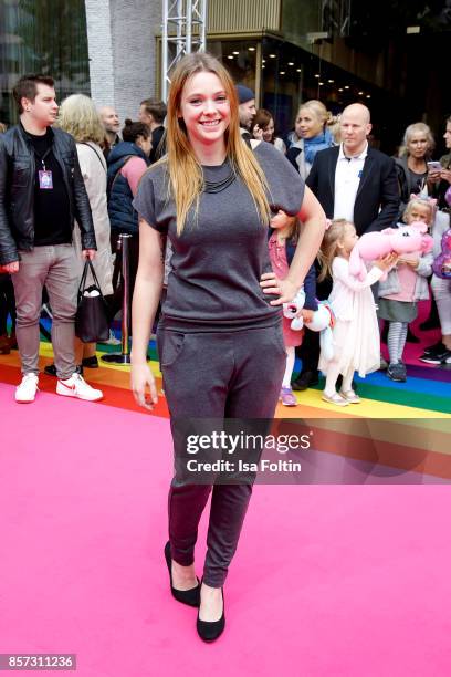 German actress Anne Wuensche attends the 'My little Pony' Premiere at Zoo Palast on October 3, 2017 in Berlin, Germany.