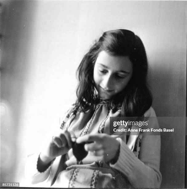 Anne Frank, who lived in concealed rooms during the Nazi occupation of Amsterdam, circa 1941.