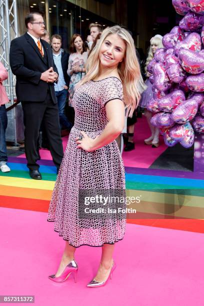 Swiss singer Beatrice Egli attends the 'My little Pony' Premiere at Zoo Palast on October 3, 2017 in Berlin, Germany.