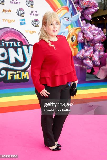 Irish singer Maite Kelly attends the 'My little Pony' Premiere at Zoo Palast on October 3, 2017 in Berlin, Germany.