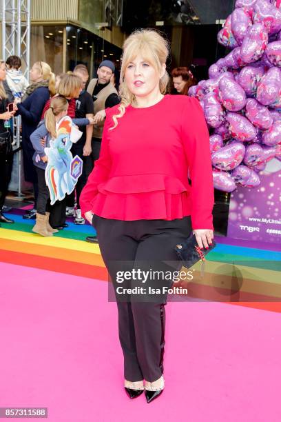 Irish singer Maite Kelly attends the 'My little Pony' Premiere at Zoo Palast on October 3, 2017 in Berlin, Germany.