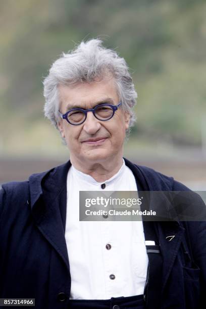 Wim Wenders attends 'Submergence' photocall during 65th San Sebastian Film Festival on September 22, 2017 in San Sebastian, Spain.