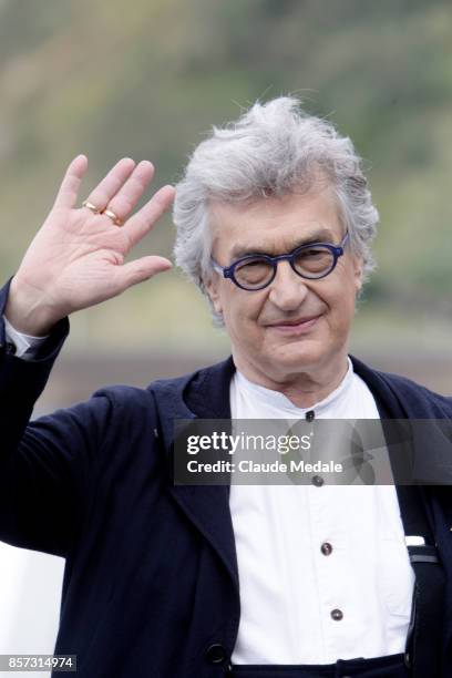 Wim Wenders attends 'Submergence' photocall during 65th San Sebastian Film Festival on September 22, 2017 in San Sebastian, Spain.