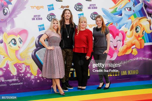 Swis singer Beatrice Egli, German singer Gil Ofarim, German actress Anne Wuensche and Irish singer Maite Kelly attend the 'My little Pony' Premiere...