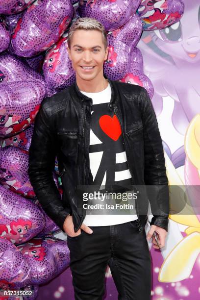 German singer Julian David attends the 'My little Pony' Premiere at Zoo Palast on October 3, 2017 in Berlin, Germany.