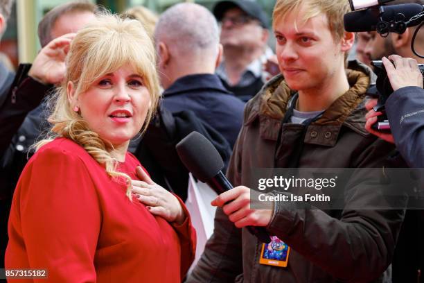 Irish singer Maite Kelly attends the 'My little Pony' Premiere at Zoo Palast on October 3, 2017 in Berlin, Germany.