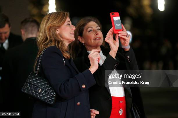 Andrea Schoeller and Alexandra von Rehlingen attend the Re-Opening of the Staatsoper Unter den Linden on October 3, 2017 in Berlin, Germany.