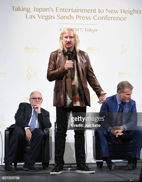 Musician Joe Walsh attends the press conference for Las Vegas Sands at Palace Hotel on October 4, 2017 in Tokyo, Japan.