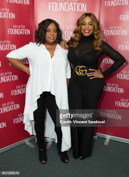 Actors Sherri Shepherd and Niecy Nash attend SAG-AFTRA Foundation Conversations with "Claws" at SAG-AFTRA Foundation Screening Room on October 3,...