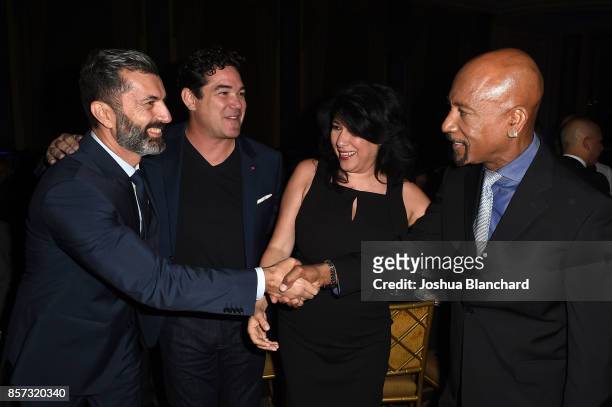 Guest, Dean Cain, Guest and Montel Williams attend the Architects of Denial, Los Angeles Premiere on October 3, 2017 in Los Angeles, California.